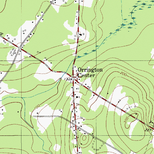Topographic Map of Orrington Center, ME
