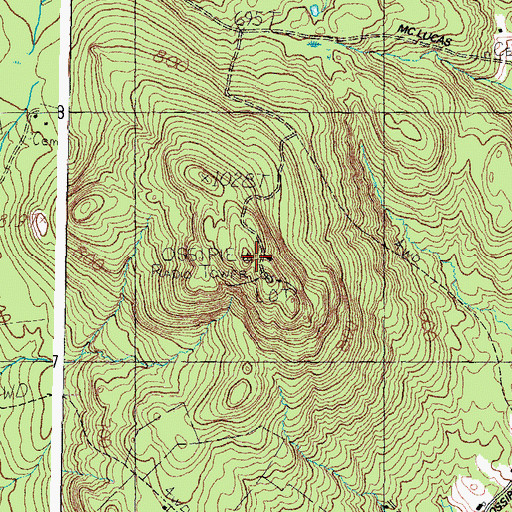 Topographic Map of Ossipee Hill, ME