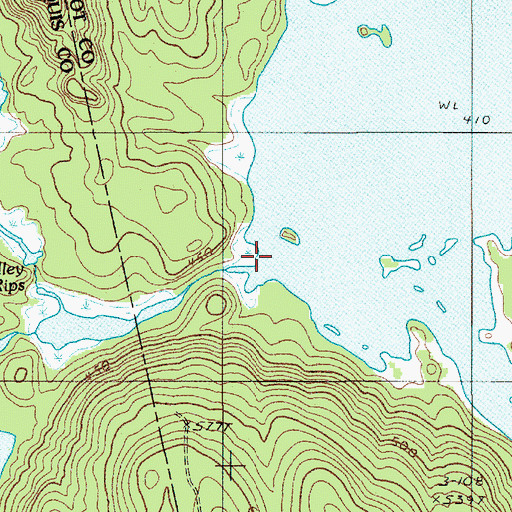 Topographic Map of Otter Brook, ME