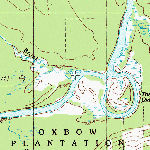 Topographic Map of Otter Brook, ME