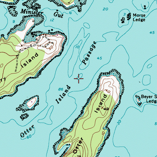 Topographic Map of Otter Island Passage, ME