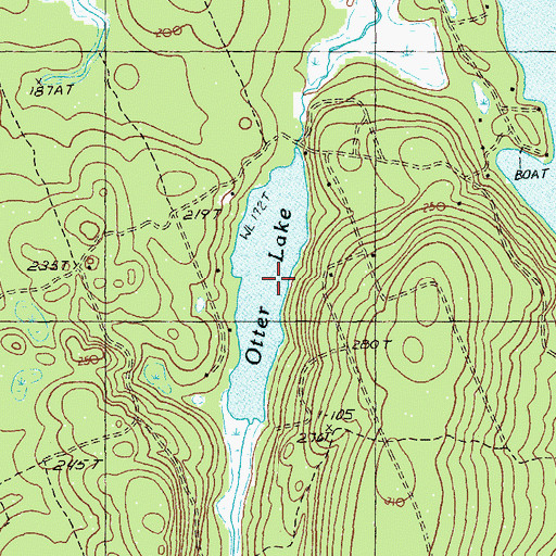 Topographic Map of Otter Lake, ME