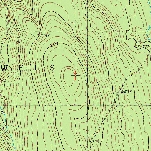 Topographic Map of Otter Lake Firetower, ME