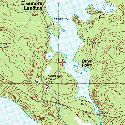 Topographic Map of Otter Point, ME