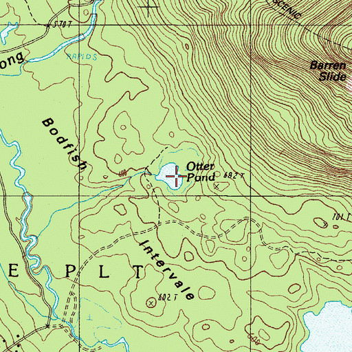Topographic Map of Otter Pond, ME
