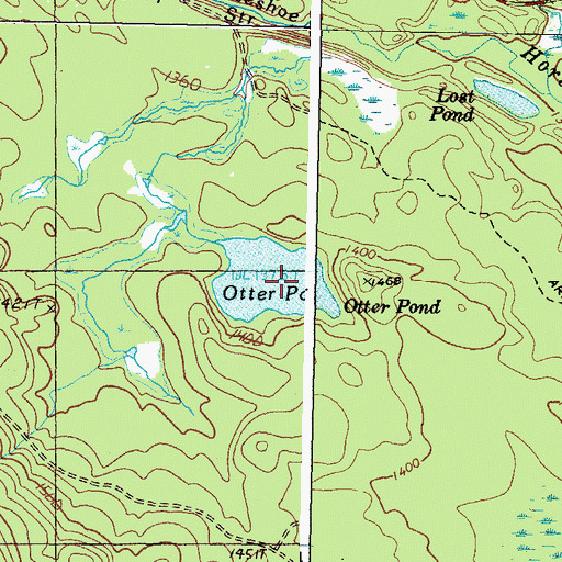 Topographic Map of Otter Pond, ME
