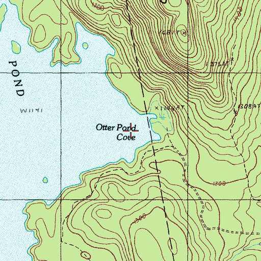 Topographic Map of Otter Pond Cove, ME