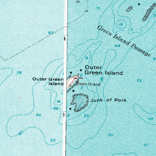 Topographic Map of Outer Green Island, ME