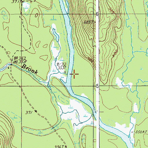 Topographic Map of Owen Brook, ME