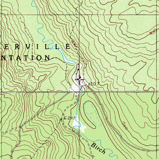 Topographic Map of Ox Bow, ME