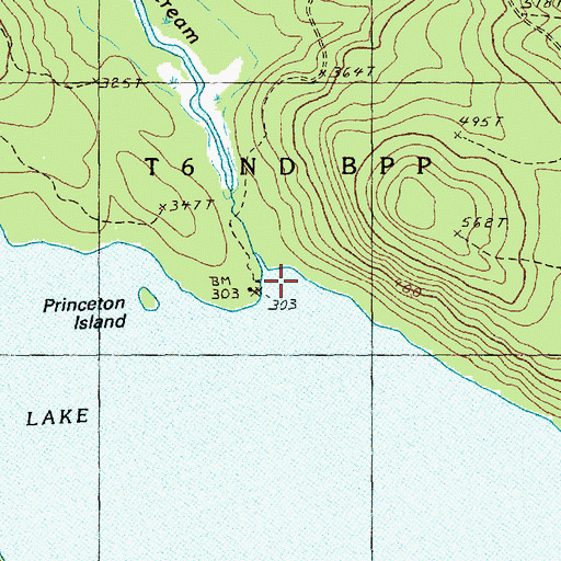 Topographic Map of Oxbrook Stream, ME