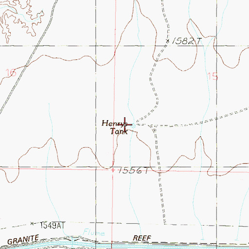 Topographic Map of Henrys Tank, AZ