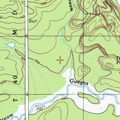 Topographic Map of Oxhead Stream, ME