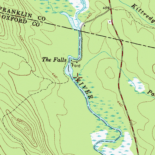 Topographic Map of Paddy Meadow Brook, ME