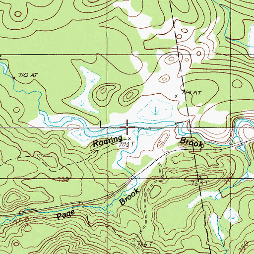 Topographic Map of Page Brook, ME