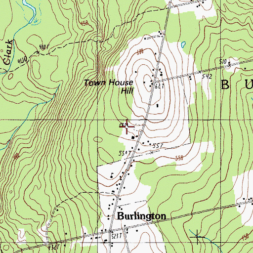 Topographic Map of Page Cemetery, ME