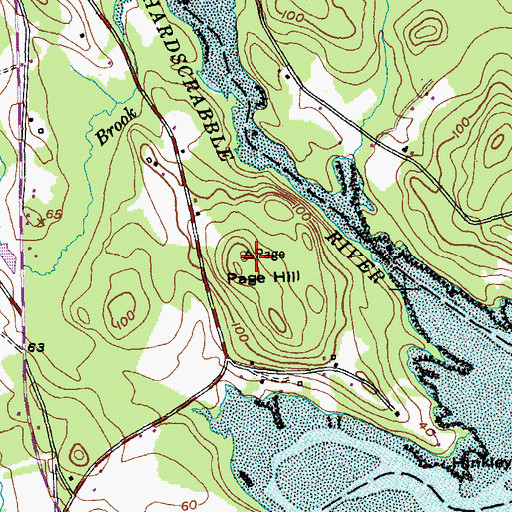 Topographic Map of Page Hill, ME