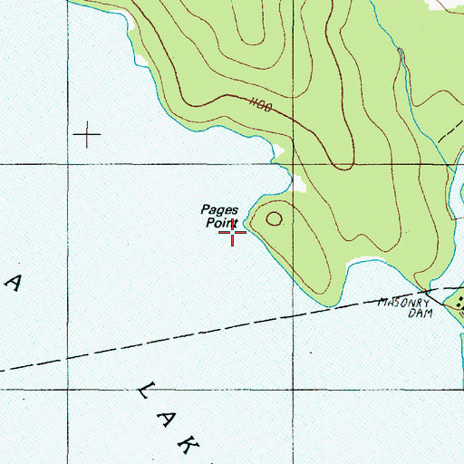 Topographic Map of Pages Point, ME