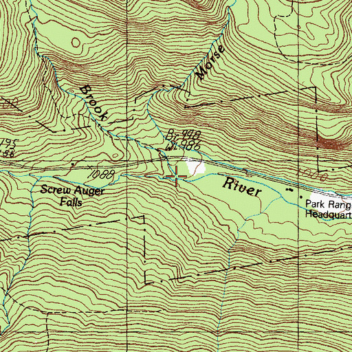 Topographic Map of Paine Brook, ME