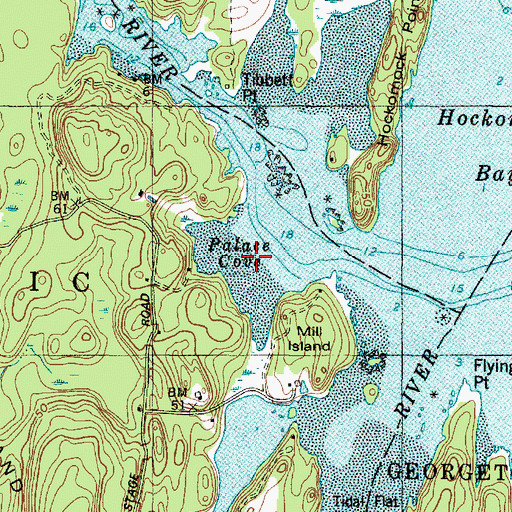 Topographic Map of Palace Cove, ME