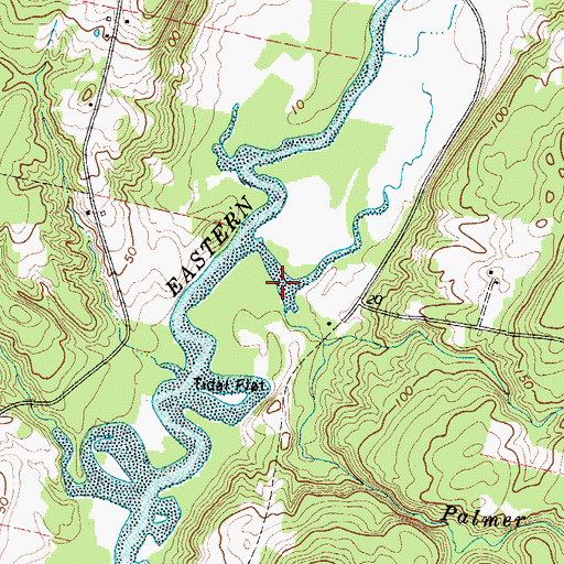 Topographic Map of Palmer Brook, ME