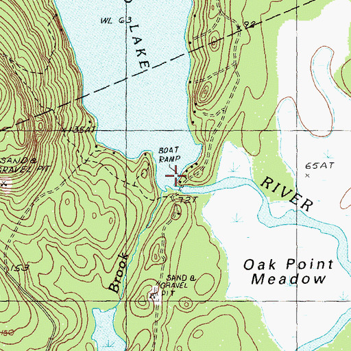 Topographic Map of Palmer Brook, ME