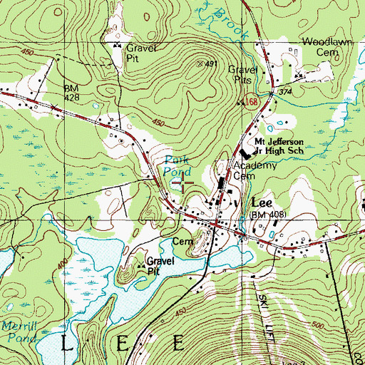 Topographic Map of Park Pond, ME