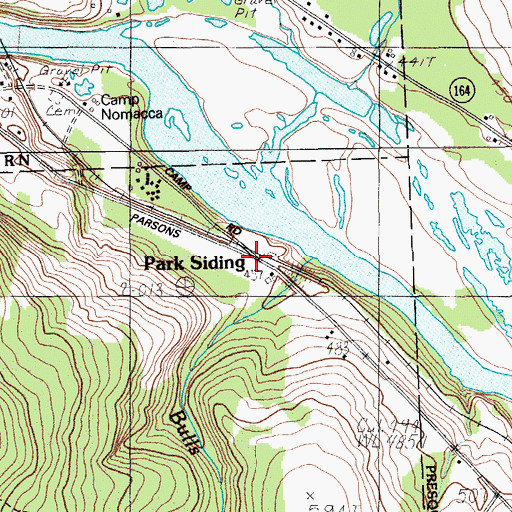 Topographic Map of Park Siding, ME