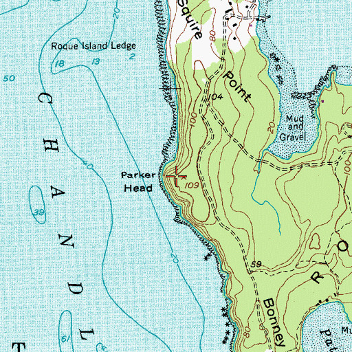 Topographic Map of Parker Head, ME