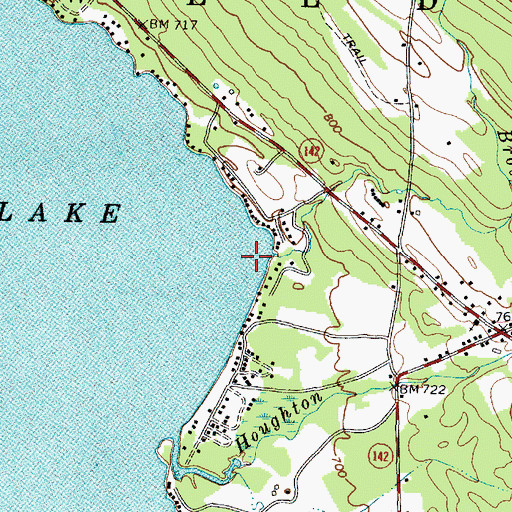 Topographic Map of Parlin Brook, ME