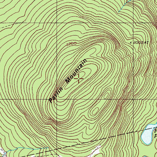 Topographic Map of Parlin Mountain, ME