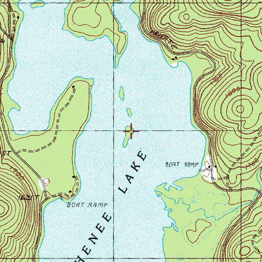 Topographic Map of Parmachenee Club, ME