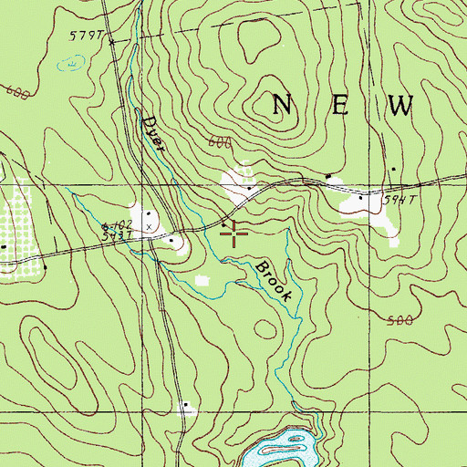 Topographic Map of Parsons School, ME