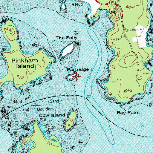 Topographic Map of Partridge Island, ME