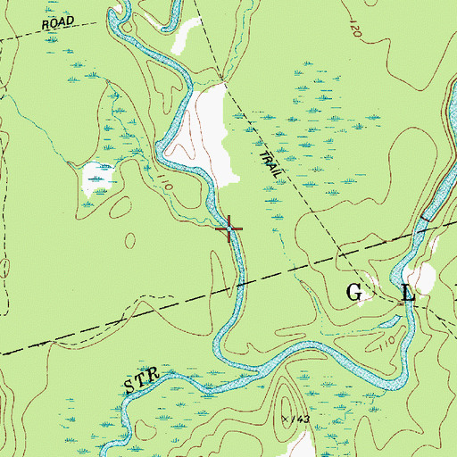 Topographic Map of Partridge Brook, ME