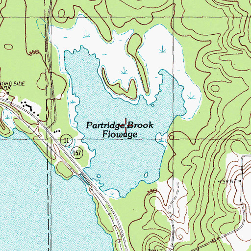 Topographic Map of Partridge Brook Flowage, ME