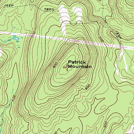Topographic Map of Patrick Mountain, ME
