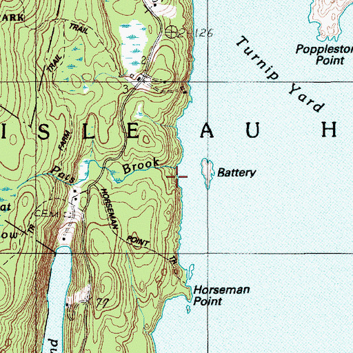 Topographic Map of Pats Brook, ME