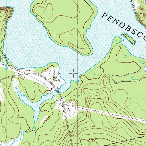 Topographic Map of Pattagumpus Stream, ME