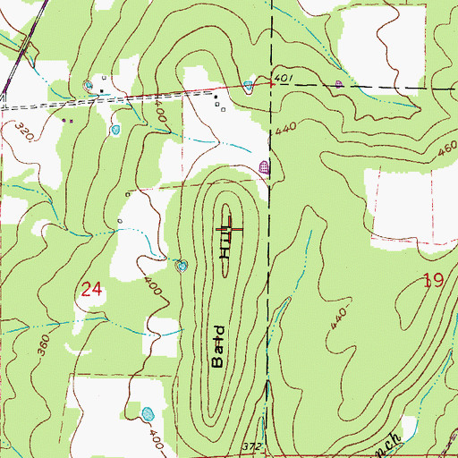 Topographic Map of Bald Hill, AR