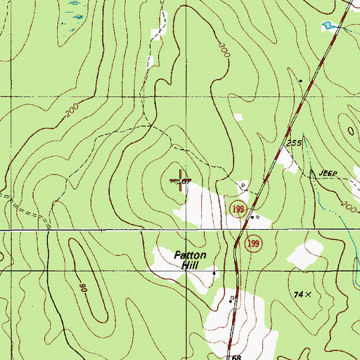 Topographic Map of Patton Hill, ME