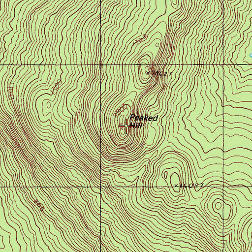 Topographic Map of Peaked Hill, ME