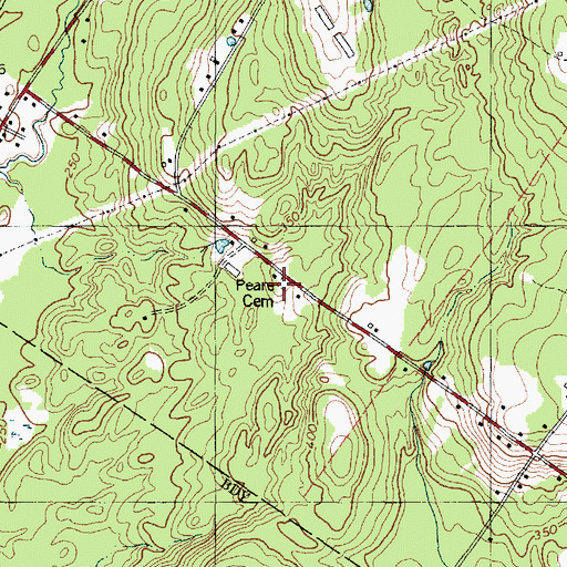 Topographic Map of Peare Cemetery, ME