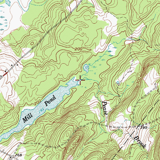 Topographic Map of Pease Brook, ME