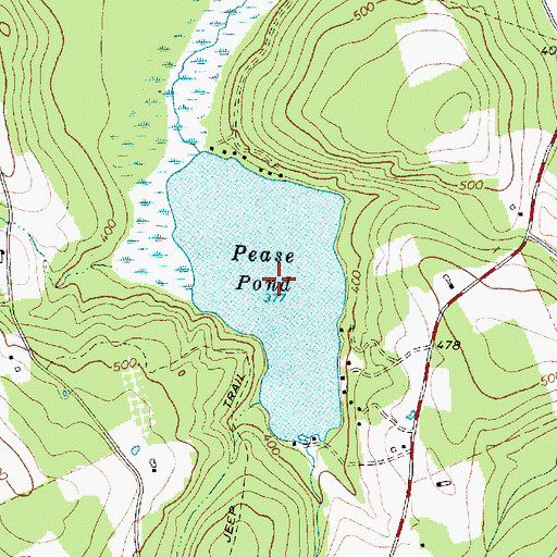 Topographic Map of Pease Pond, ME
