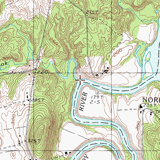 Topographic Map of Pelton Brook, ME