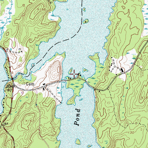 Topographic Map of Pemaquid Pond, ME