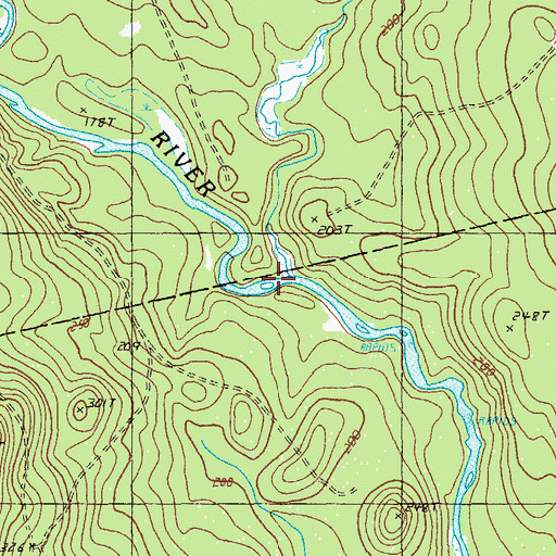 Topographic Map of Pembroke Stream, ME