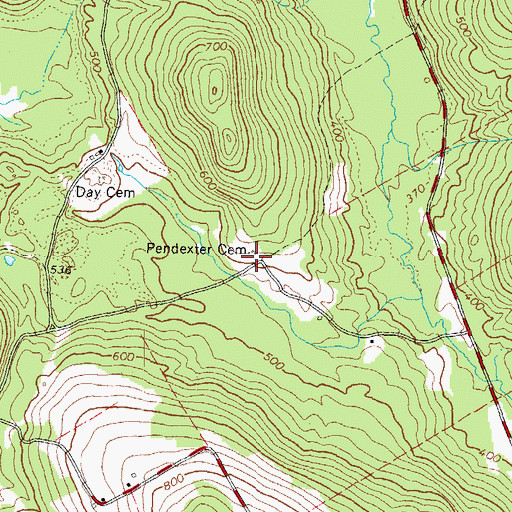 Topographic Map of Pendexter Cemetery, ME
