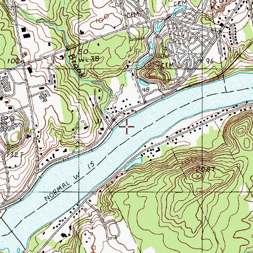 Topographic Map of Penjajawoc Stream, ME